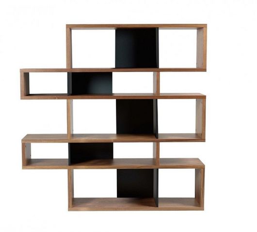 TemaHome - Bookcase-TemaHome-TemaHome bibliothèque LONDON avec placage noyer co