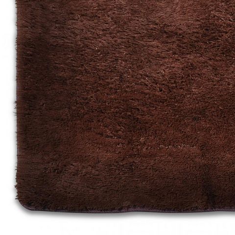 WHITE LABEL - Modern rug-WHITE LABEL-Tapis salon marron poil long taille XL