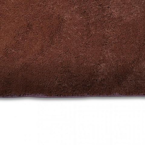 WHITE LABEL - Modern rug-WHITE LABEL-Tapis salon marron poil long taille XL