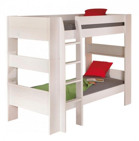WHITE LABEL - Bunk bed-WHITE LABEL-Lit superposé DREAM WELL 3 en pin massif couchage 