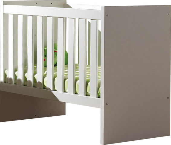 WHITE LABEL - Baby bed-WHITE LABEL-Lit bébé évolutif coloris blanc