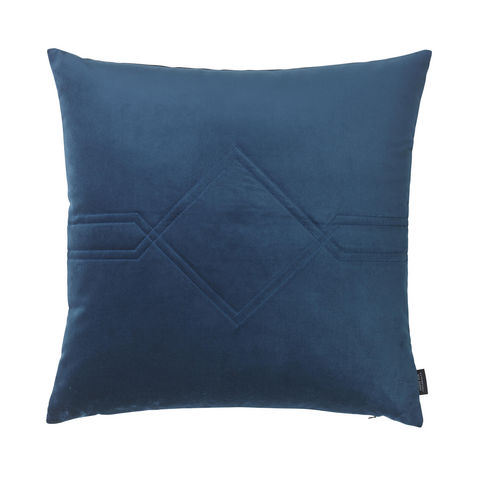 LOUISE ROE COPENHAGEN - Square Cushion-LOUISE ROE COPENHAGEN-Diamond Cushion Royal Blue