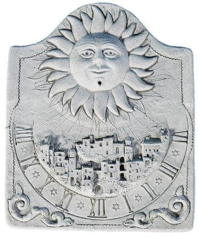 DECO GRANIT - Sundial-DECO GRANIT-Cadran solaire Le Village en pierre reconstituée