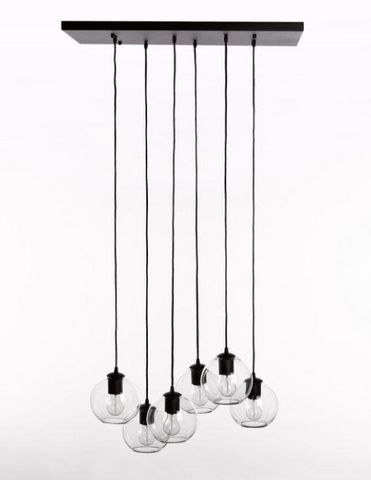 MARCKDAEL VAN DIJCK VERLICHTING - Hanging lamp-MARCKDAEL VAN DIJCK VERLICHTING-4080-PL6-NE + GLASS