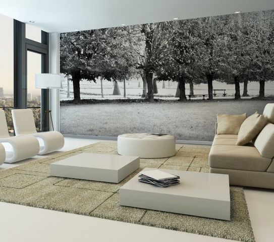 IN CREATION - Panoramic wallpaper-IN CREATION-fontainebleau 3 noir & blanc
