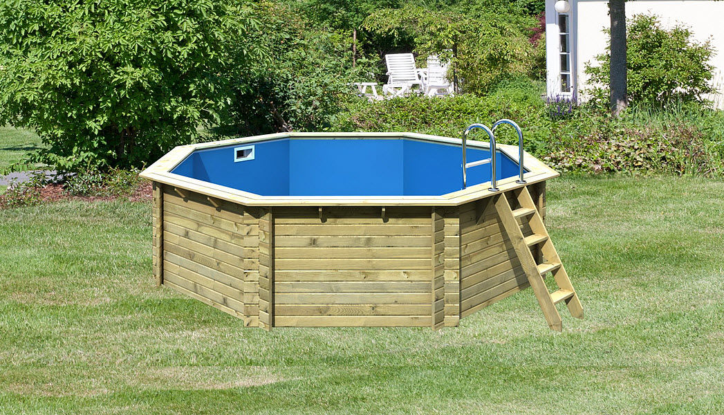 WoodFeeling Pool mit Holzumrandung Schwimmbecken Schwimmbad & Spa  | 
