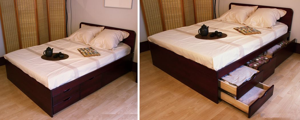 LIT A TIROIR Doppelbett mit Bettkästen Doppelbett Betten  | 