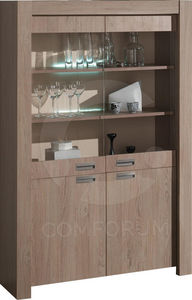WHITE LABEL - vaisselier salle à manger moderne coloris chêne ar - Geschirrschrank