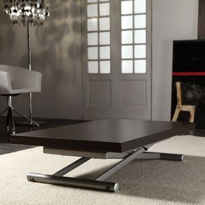 WHITE LABEL - table basse relevable extensible lift wood wengé - Klappbarer Couchtisch