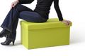 Kofferschrank-IKKO Home Design-Pouf Coffre pliant anis SUNNY