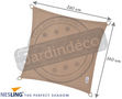 Schattentuch-NESLING-Voile d'ombrage carrée Coolfit sable 5 x 5 m