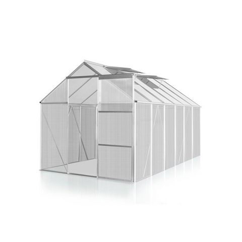 WHITE LABEL - Gewächshaus-WHITE LABEL-Serre polycarbonate 310 x 190 cm 6 m2