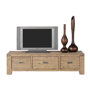 MOOVIIN - meuble télé 2 tiroirs 1 porte nevada en acacia 160 - Mueble Tv Hi Fi