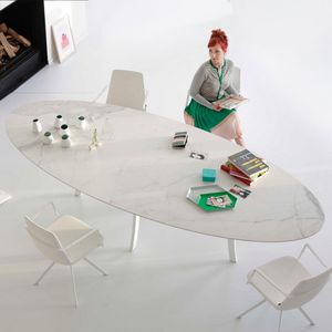 JOLI - elyps - table ovale en xeramica 2m50 - Mesa De Comedor Ovalada
