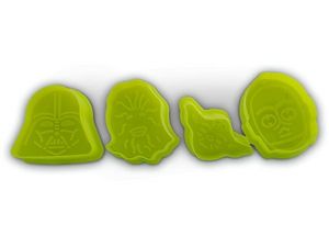 WHITE LABEL - 4 emporte-pièces biscuit en forme des personnages  - Molde Para Pasteles