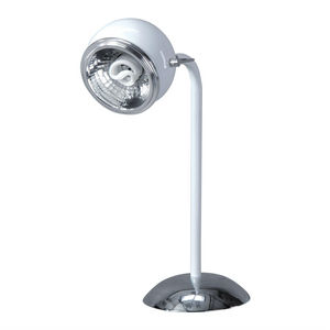 Spotlight - ball - lampe à poser métal blanc h36cm | lampe à p - Lámpara De Sobremesa