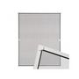 Mosquitero de ventana-WHITE LABEL-Moustiquaire pour fenêtre cadre fixe en aluminium 120x140 cm blanc