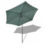 Sombrilla telescópica-WHITE LABEL-Parasol de jardin manivelle Ø 3m vert