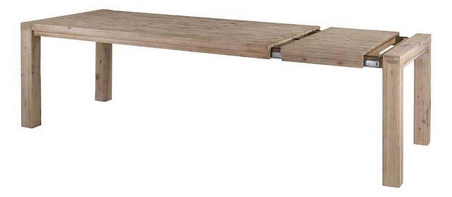 MOOVIIN - Mesa de comedor rectangular-MOOVIIN-Table 200cm en acacia nevada avec allonge 50cm