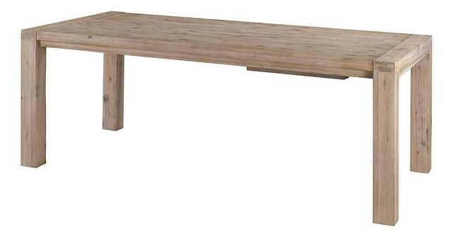 MOOVIIN - Mesa de comedor rectangular-MOOVIIN-Table 200cm en acacia nevada avec allonge 50cm