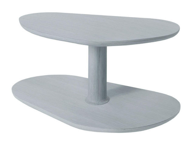 MARCEL BY - Mesa de centro forma original-MARCEL BY-Table basse rounded en chêne gris agathe 72x46x35c