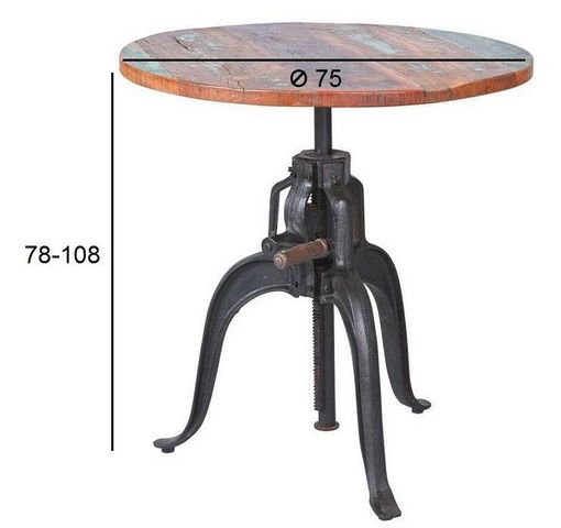 WHITE LABEL - Mesa de bar-WHITE LABEL-Table cremaillere unique FUNDOS en bois de manguie