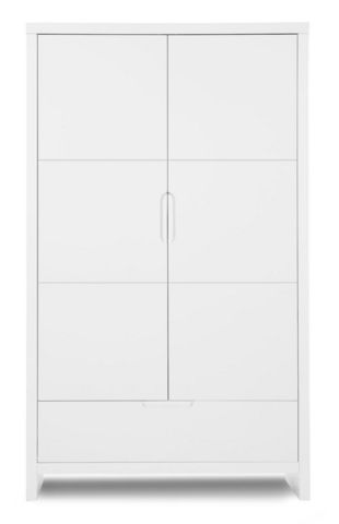 WHITE LABEL - Cuna plegable-WHITE LABEL-Armoire pour bébé à 2 portes et 1 tiroir design mo