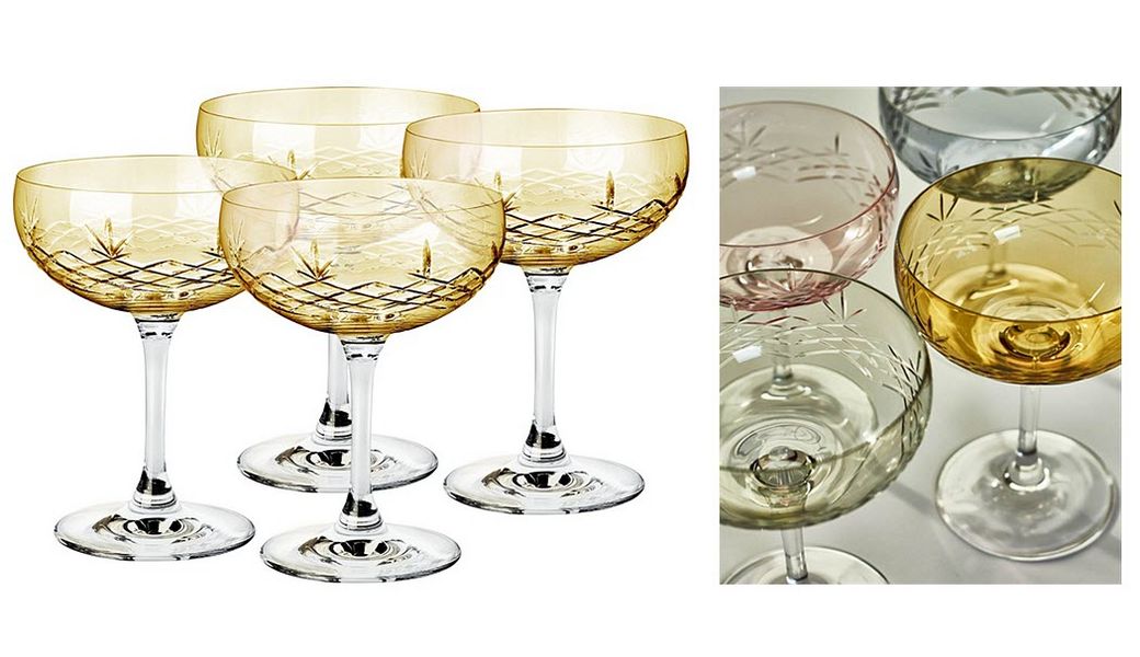 bicchiere champagne stile moderno AMARA DESIGN powered by CRISTALICA Coppa de champagne tecnica della pantografia bicchiere vetro PANTO trasparente 