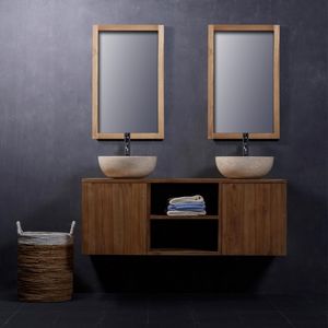 BOIS DESSUS BOIS DESSOUS - meuble de salle de bain en bois de teck 135 - Mobile Bagno