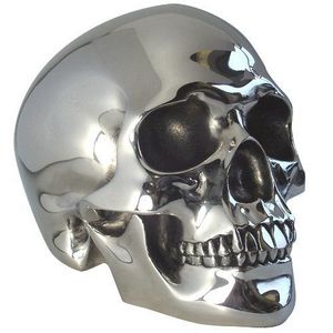 BO - crâne chromé - Cranio Decorativo