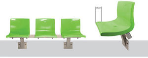 Ferco Seating Systems - arc shell - Sedie Su Barra Per Sala D'attesa