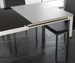 Tavolo da pranzo rettangolare-WHITE LABEL-Table repas extensible MAJESTIC 130 x 80 cm blanch