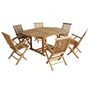 Set tavolo e sedie da giardino-BOIS DESSUS BOIS DESSOUS-Salon de jardin en bois de teck MIDLAND 6/8 places