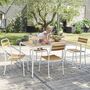 Set tavolo e sedie da giardino-BOIS DESSUS BOIS DESSOUS-Salon de jardin en bois d'acacia FSC et métal 4 p
