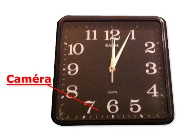 WHITE LABEL - Videocamera di sorveglianza-WHITE LABEL-Horloge ingénieuse avec caméra et mémoire 4 Go cam