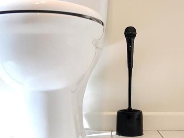 WHITE LABEL - Scopino WC-WHITE LABEL-Brosse de toilettes en forme de micro  objet deco 