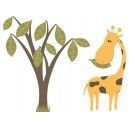 DECOLOOPIO - Adesivo decorativo bambino-DECOLOOPIO-Sticker Enfant : Girafe Et Son Arbre